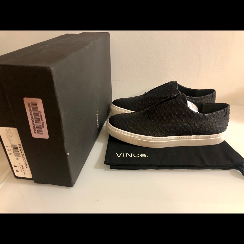 Vince Python Slip on Shoe sneakers -size 8